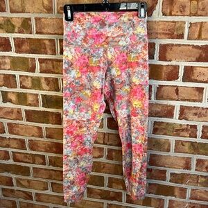 lululemon athletica Align Floral Leggings - Pink and Orange. Size Small